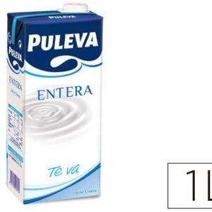 Leche entera Puleva, brik de 1 litro.