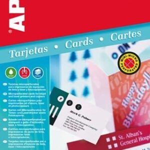 Tarjetas PORTANOMBRES APLI para imprimir c.rectos 200 grs. 10 ho