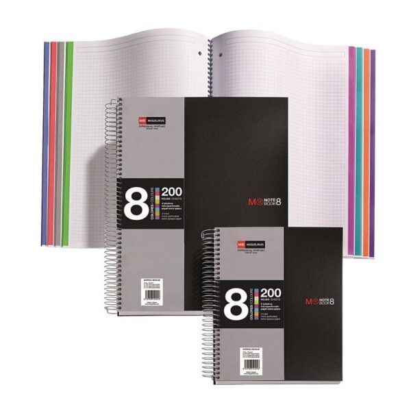 Note Book 8 negro A4, 200 hojas,