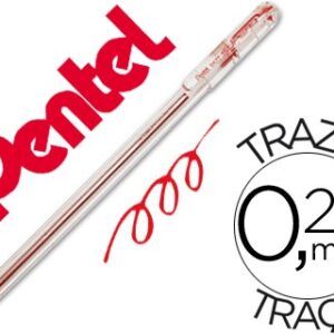 BOLIGRAFO PENTEL SUPER BK77 ROJO