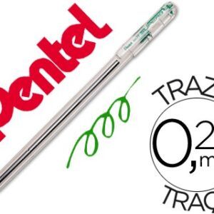 BOLIGRAFO PENTEL SUPER BK77 VERDE