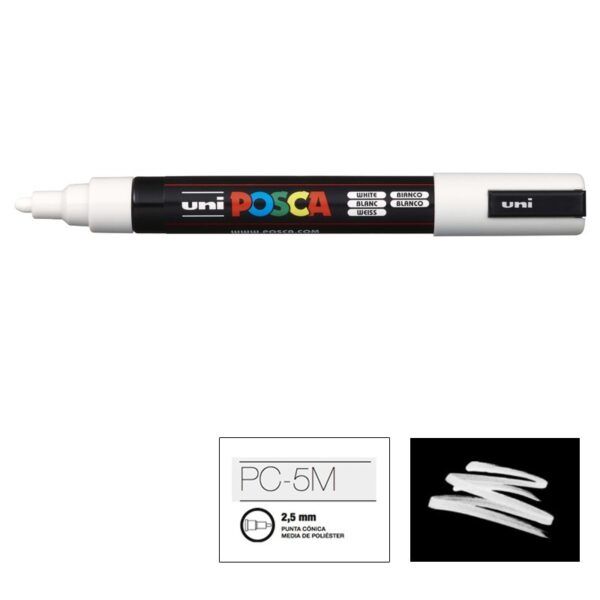 posca pc5m blanco