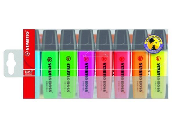 MARCADOR FLUORESCENTE STABILO BOSS estuche 8 uds. SURTIDAS