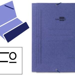 CARPETA CARTON AZUL FOLIO GOMA BOLSA