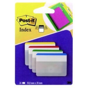 Indice POST-IT RIGIDO PLANOS 50,8 x 38,1 VERDE,AZUL, AMARILLO Y