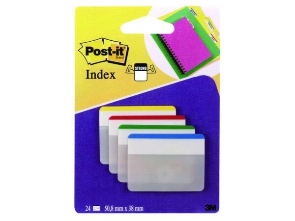 Indice POST-IT RIGIDO PLANOS 50,8 x 38,1 VERDE,AZUL, AMARILLO Y