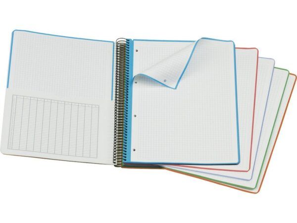 Cuaderno OXFORD 120h A4+ Cuadricula 5x5 colores surtidos