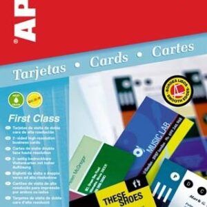 Tarjetas doble cara fotografica APLI para inkjet c.rectos 320 gr