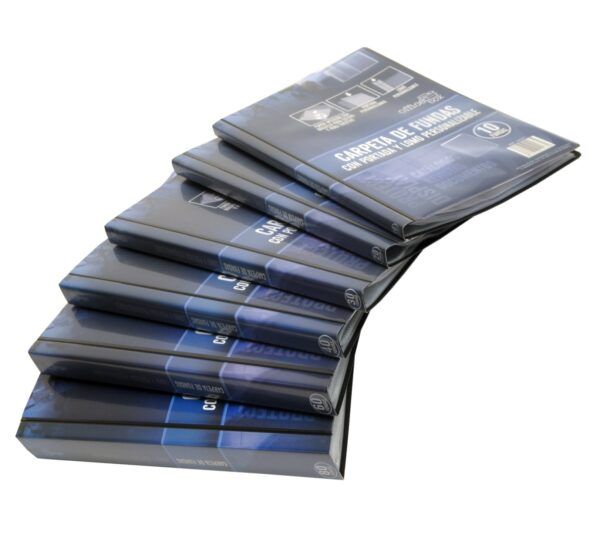 CARPETA 10 FUNDAS PERSONALIZABLE 230 x 310 mm NEGRO