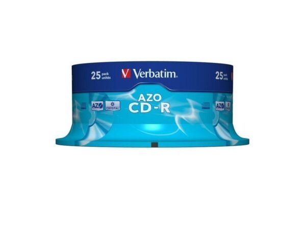 CD-R VERBATIM Azo Crystal Bobina 25 uds. 700MB 52x 80min 43352