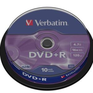 DVD+R VERBATIM Advanced azo Bobina 10 uds 16x 4.7GB 43498