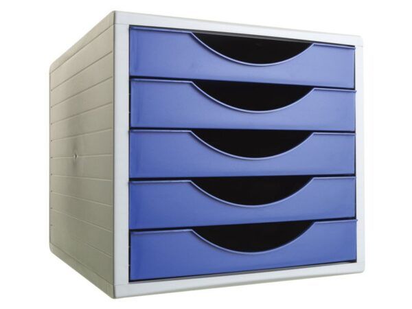 MODULO 5 CAJONES ARCHIVO TEC OPACO AZUL