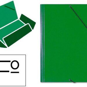 CARPETA GOMAS FOLIO 3 SOLAPAS VERDE