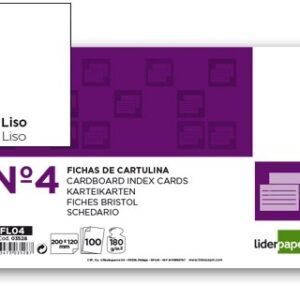 FICHAS LISAS PACK 100 uds. Nº 4 125 x 200 mm