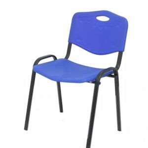 silla confidente azul, polipropileno