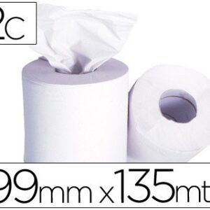 6 bobinas de papel secamanos 2 capas 199 mm x 135 mt -