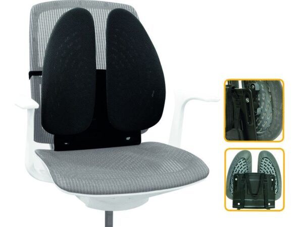 Respaldo lumbar Back Angel ergonómico moldeable negro