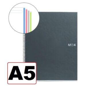 Note Book 4 Din-A5, negro, liso, MiquelRius, 70 grs