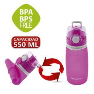 Botella plegable Silicone, B-water, colores surtidos