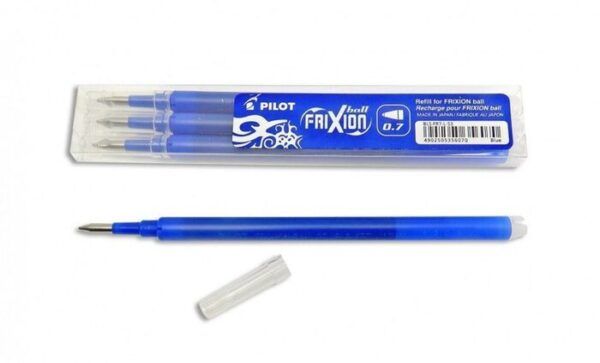 Recambio Pilot Frixion azul, pack de 3 unidades.