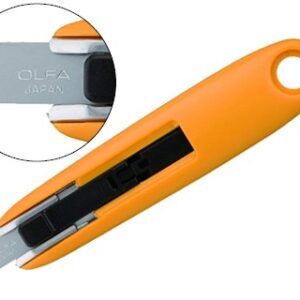 Cuter olfa mini plastico cuchilla ancha 12,5 mm retractil apto para zurdos