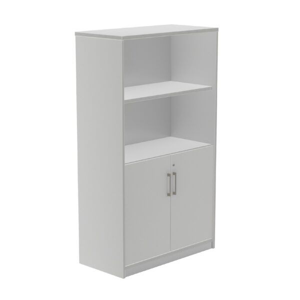 ARMARIO MEDIO PUERTAS BAJAS 90 x 45 x 156 mm Aluminio / Gris